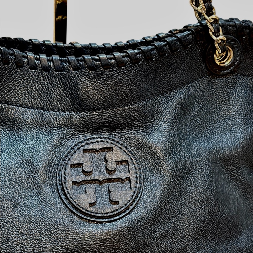 TORY BURCH Marion Whipstitch black leather crossbody shoulder bag 🖤🖤🖤 - Picture 4 of 9